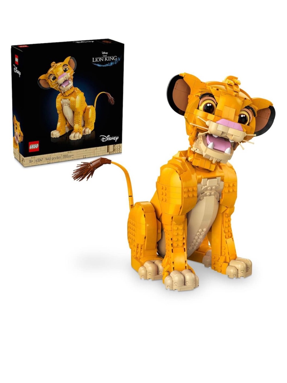 LEGO Disney Simba Buildable Figure - Yellow, Tan, Brown